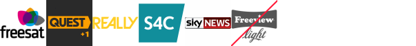 Quest HD, Quest Red, Quest Red +1, Really, S4C HD, Sky Arts, Sky News