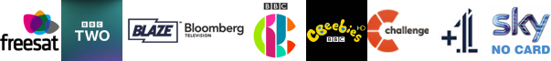 BBC Two HD, Blaze, Bloomberg TV, CBBC HD, CBeebies HD, Challenge, Channel 4 +1