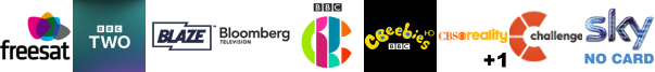 BBC Two HD, Blaze, Bloomberg TV, CBBC HD, CBeebies HD, CBS Reality  1, Challenge