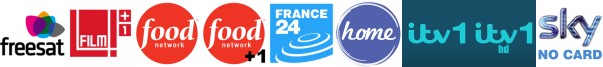 Film4 +1, Food Network, Food Network +1, FRANCE 24 (in English), HGTV, ITV 1 (SD), ITV 1 HD