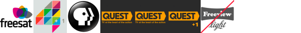 More4 +1, PBS America, Quest, Quest +1, Quest HD, Quest Red, Quest Red +1