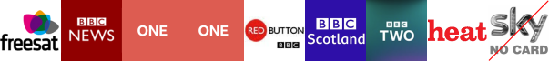 BBC News, BBC One (SD), BBC One HD, BBC Red Button, BBC Scotland SD, BBC Two, Box Upfront