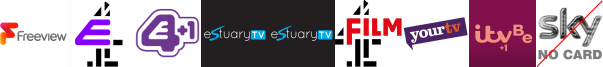 E4, E4 +1, Estuary TV Doncaster, Estuary TV York, Film4, HobbyMaker, ITVBe +1