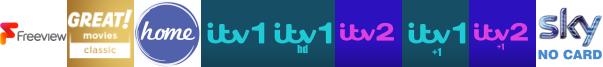 GREAT! romance, HGTV, ITV 1 (SD) , ITV 1 HD , ITV 2, ITV1 +1 , ITV2 +1