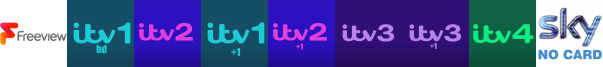 ITV 1 HD , ITV 2, ITV1 +1 , ITV2 +1, ITV3, ITV3 +1, ITV4