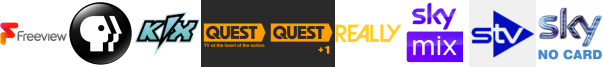 PBS America, POP UP, Quest +1, Quest Red, Really, Sky Mix, STV (SD) 