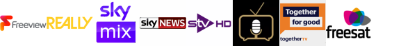 Really, Sky Arts, Sky Mix, Sky News, STV HD , Talking Pictures TV, Together TV 