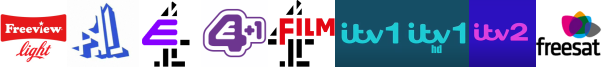 Channel 4 HD (Wales) , E4, E4 +1, Film4, ITV 1 (SD) , ITV 1 HD , ITV 2