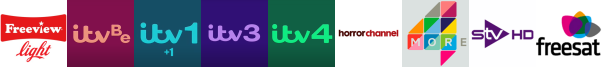 ITV Quiz, ITV1 +1 , ITV3, ITV4, LEGEND XTRA, More4, STV HD 