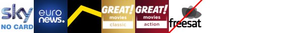 Dunamis TV, EuroNews English, Foodxp, FreeSports, GoodNews TV, GREAT! movies +1, Great! Movies Action  1 