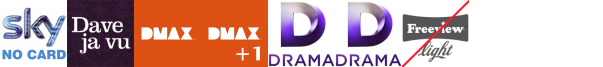 Dave ja vu, Deen TV, DMAX, DMAX +1, Drama, Drama +1, Dunamis TV