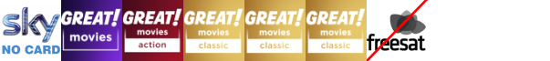 GREAT! movies, Great! Movies Action  1 , GREAT! movies extra, GREAT! romance, GREAT! romance mix, Heart 80s, Heart 90s
