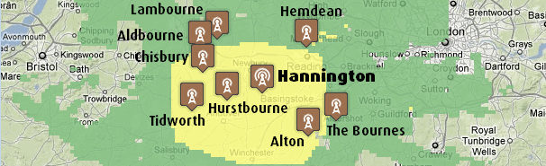 Hannington (and relay transmitters)