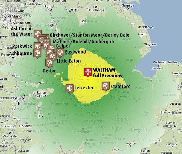  East Midlands (Waltham) transmitter group