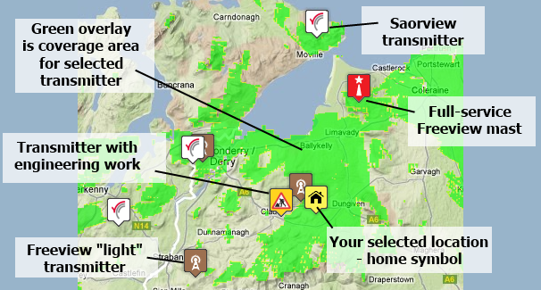 freeview signal strength map Major Update To Uk Free Tv Freeview Reception Prediction System