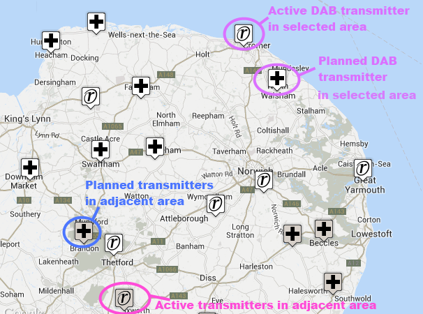 Want to see upcoming DAB transmitters or local TV areas? See UK Free TV ...