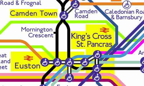 Euston Kings Cross St Pancras station with Crossrail 1, 2 and High Speed 2.   Photograph: Brian Butterworth