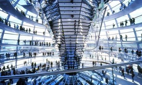 Reichstag interior  Photograph:  inhabitat.com