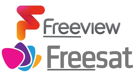 Freeview and Freesat logos  Photograph: Freeview, Freesat